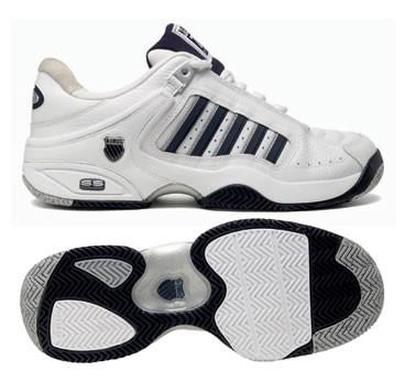 K-Swiss Mens Defier RS Tennis Shoes- White/Black